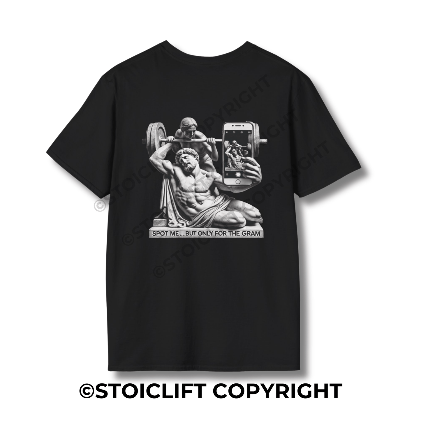 StoicLift Unisex Softstyle T-Shirt – "Spot me... but only for the gram."
