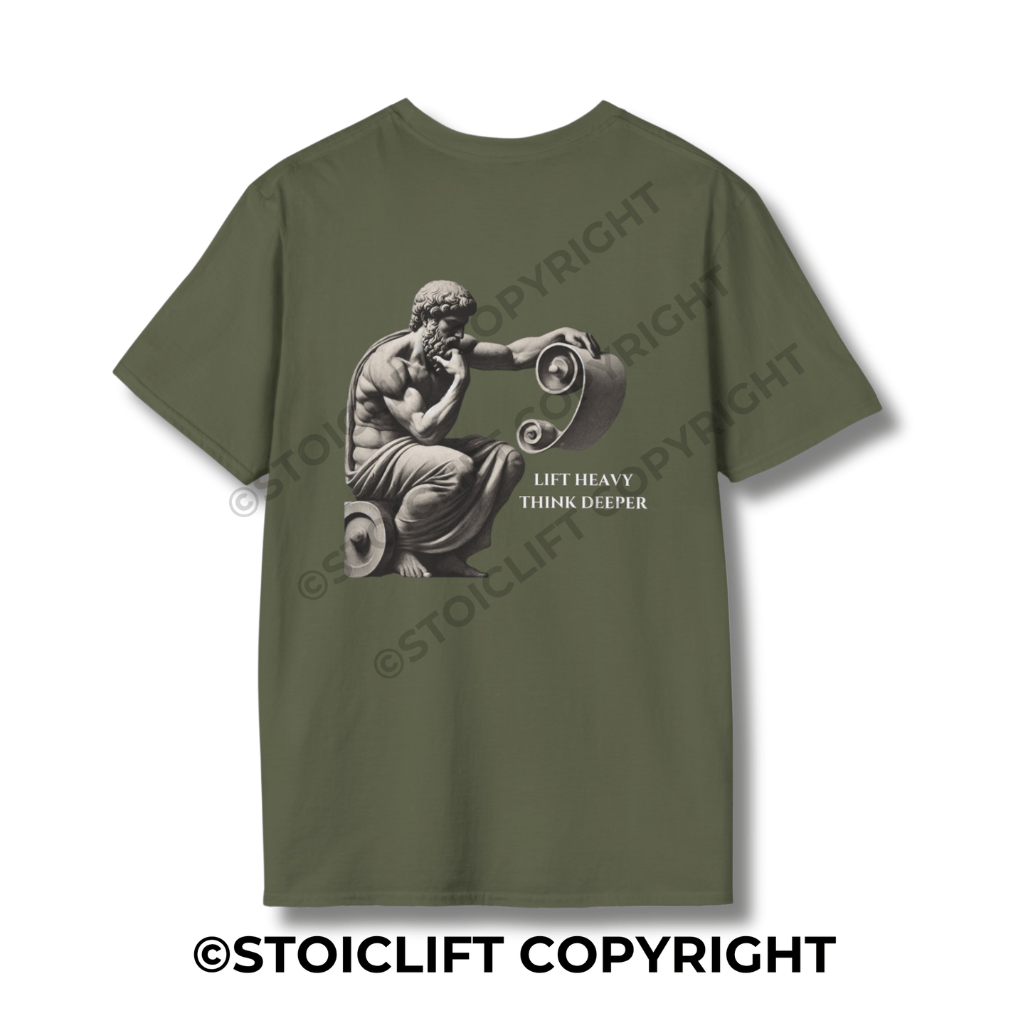 StoicLift Unisex Softstyle T-Shirt – "Lift heavy, think deeper."