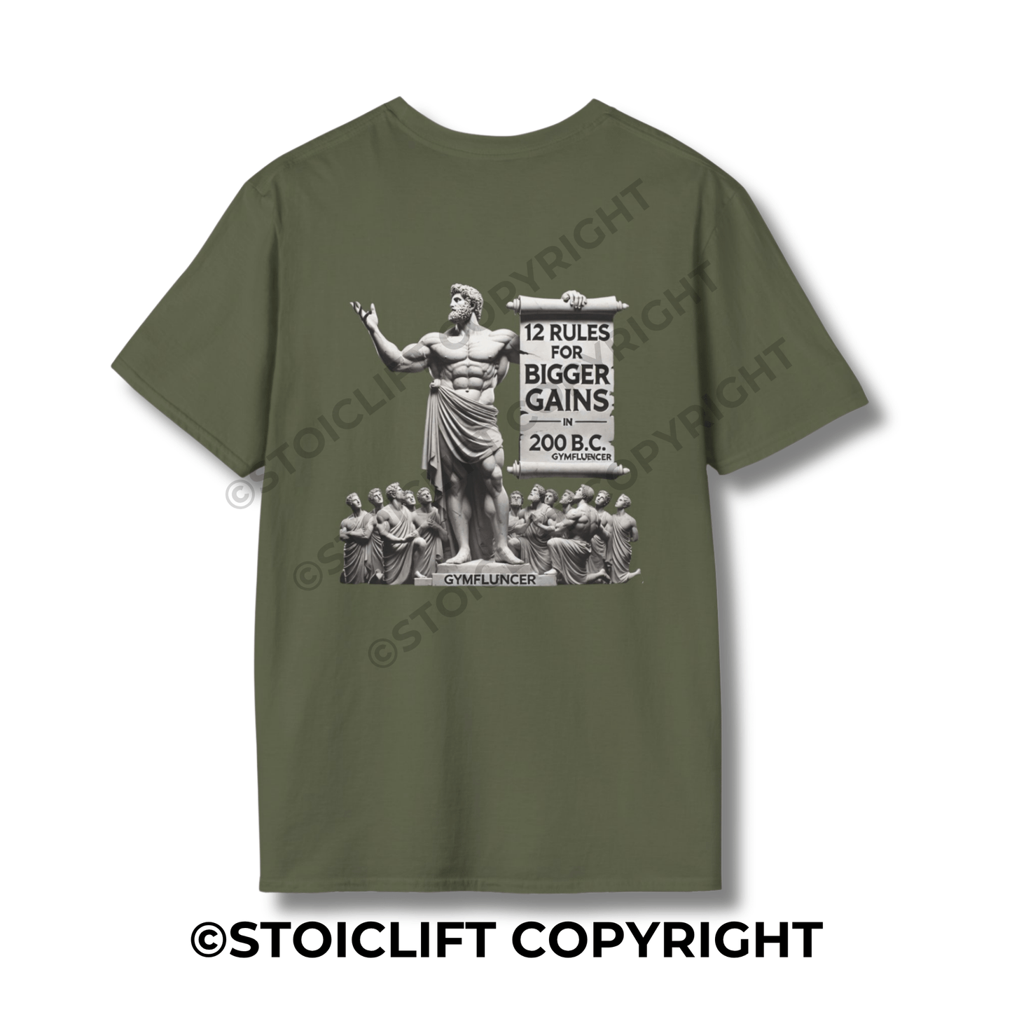 StoicLift Unisex Softstyle T-Shirt – "12 rules for bigger gains."