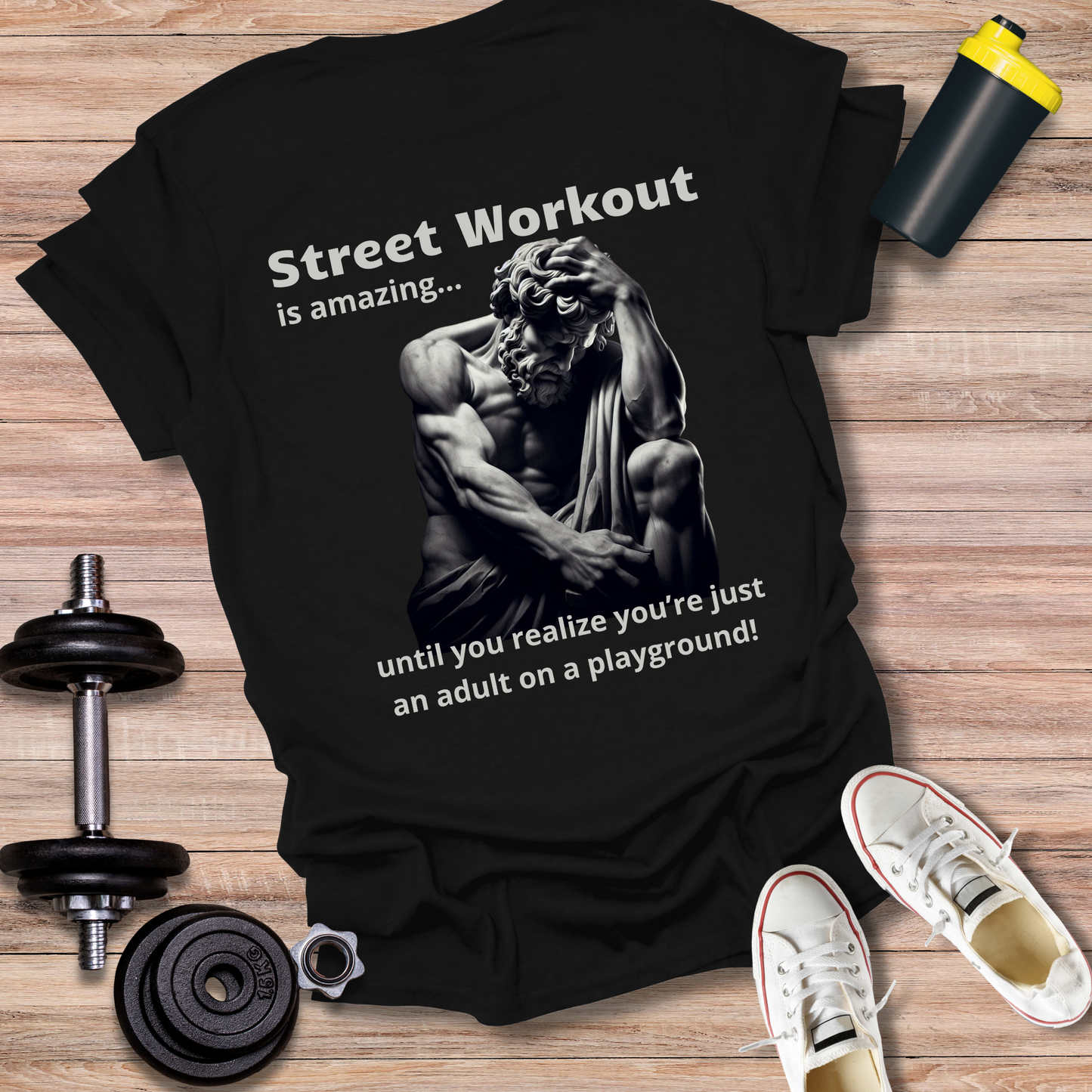 StoicLift Unisex Softstyle T-Shirt – "Street Workout is amazing... until you realize you’re just an adult on a playground!"