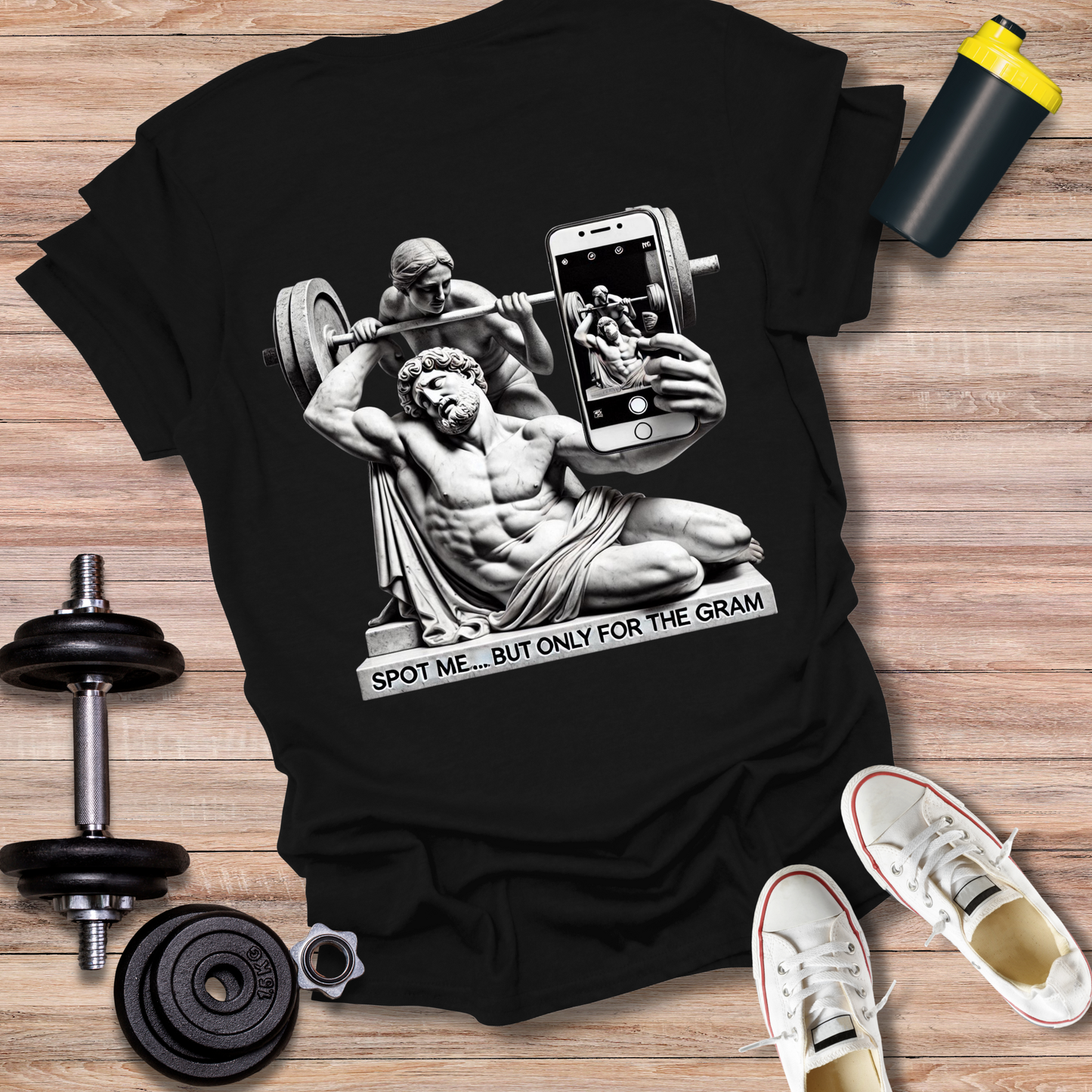 StoicLift Unisex Softstyle T-Shirt – "Spot me... but only for the gram."