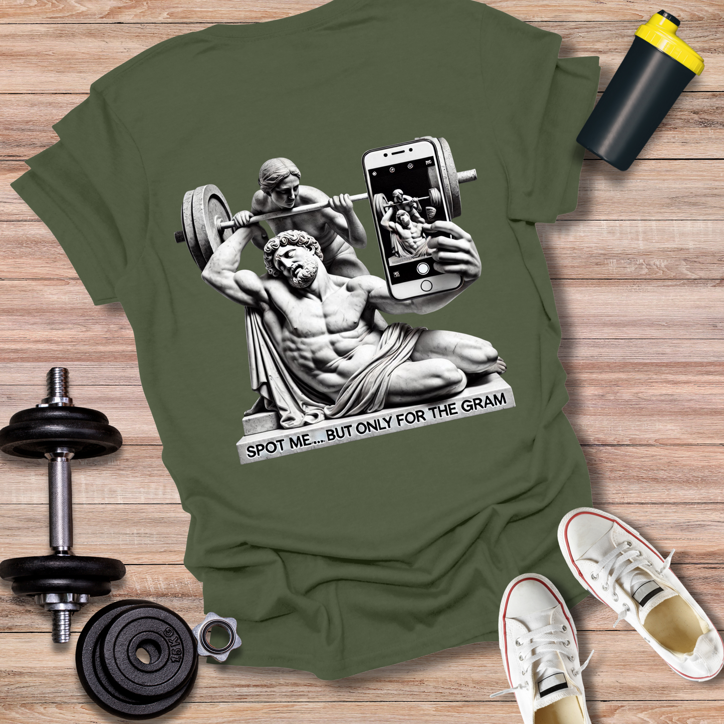 StoicLift Unisex Softstyle T-Shirt – "Spot me... but only for the gram."
