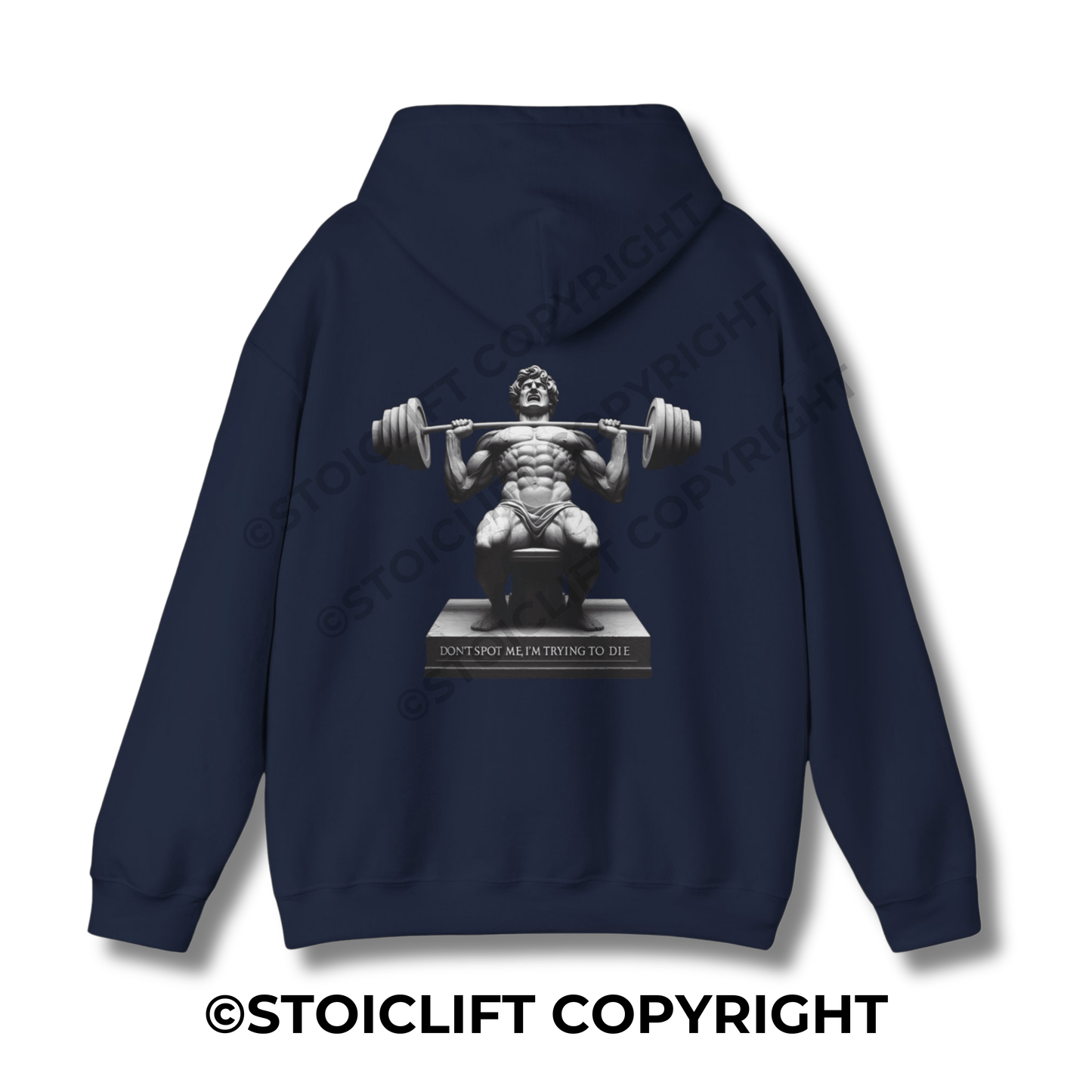 StoicLift Heavy Blend Hoodie - "DON'T SPOT ME, I'M TRYING TO DIE."
