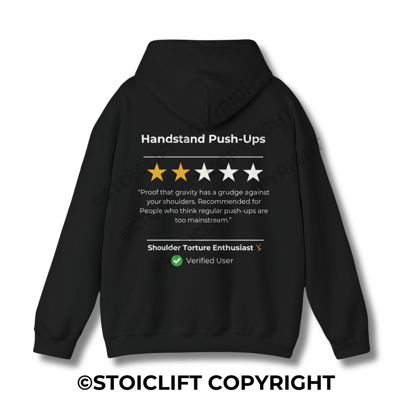 StoicLift Heavy Blend Hoodie - "Handstand Push-Ups"