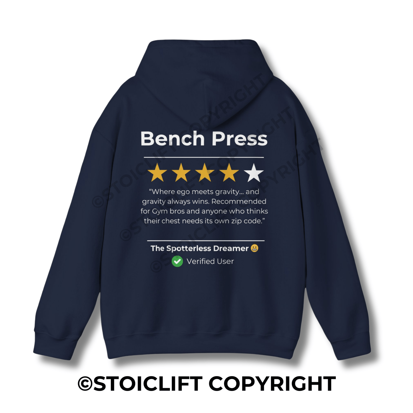 StoicLift Heavy Blend Hoodie - "Bench Press"