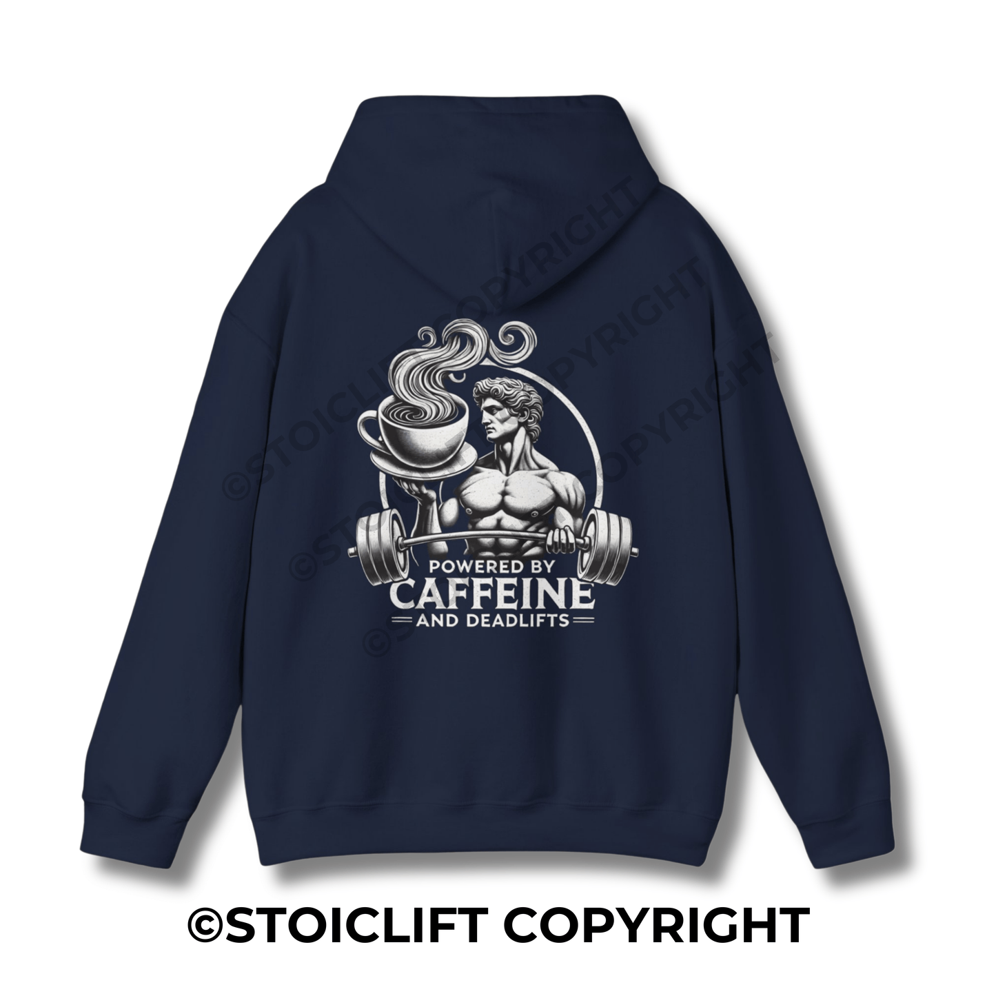 StoicLift Heavy Blend Hoodie - "Powered by caffeine and deadlifts."