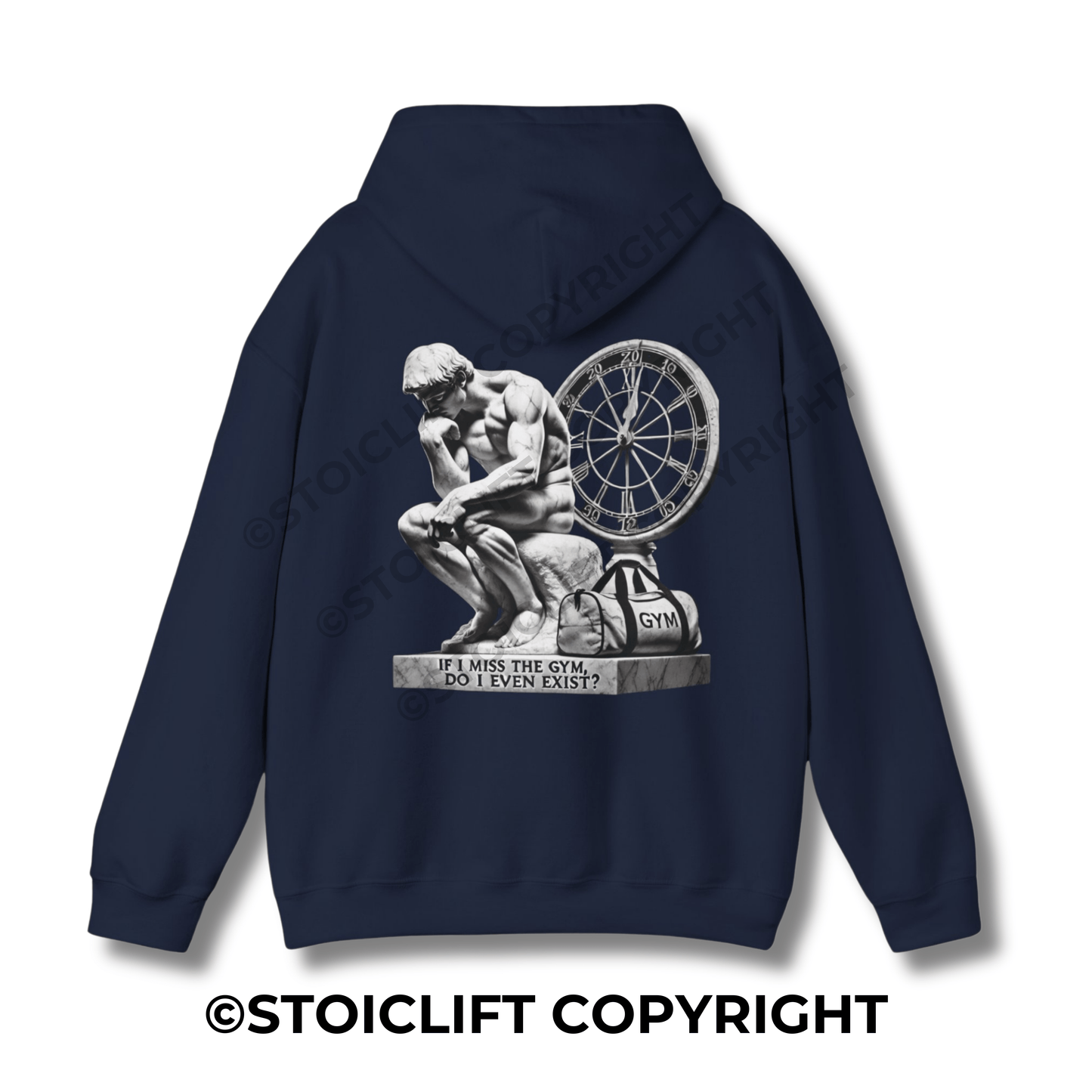 StoicLift Heavy Blend Hoodie - "If I miss the gym, do I even exist?"