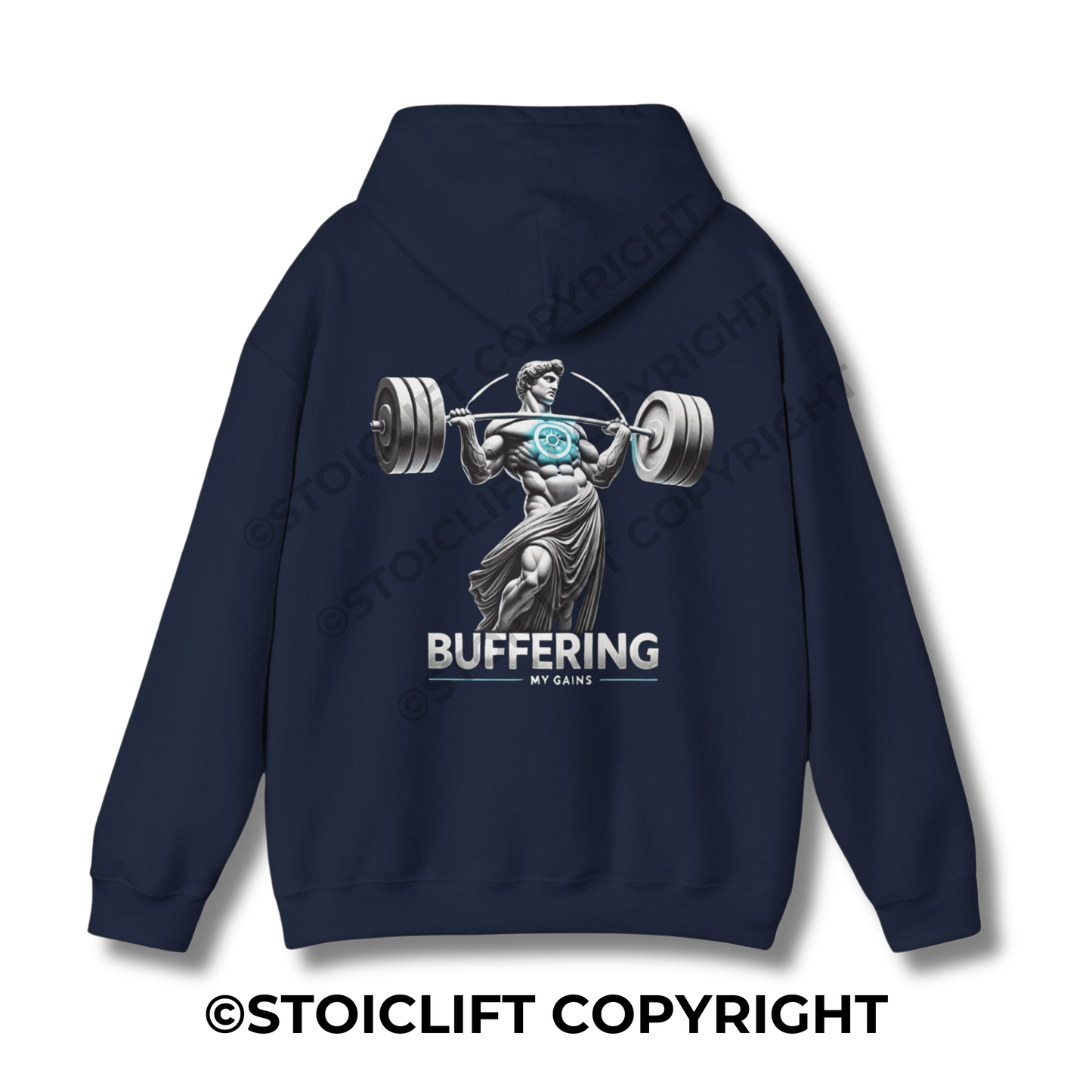 StoicLift Heavy Blend Hoodie - "Buffering my gains."