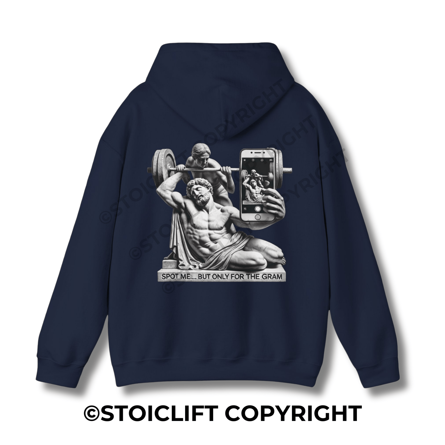 StoicLift Heavy Blend Hoodie - "Spot me... but only for the gram."