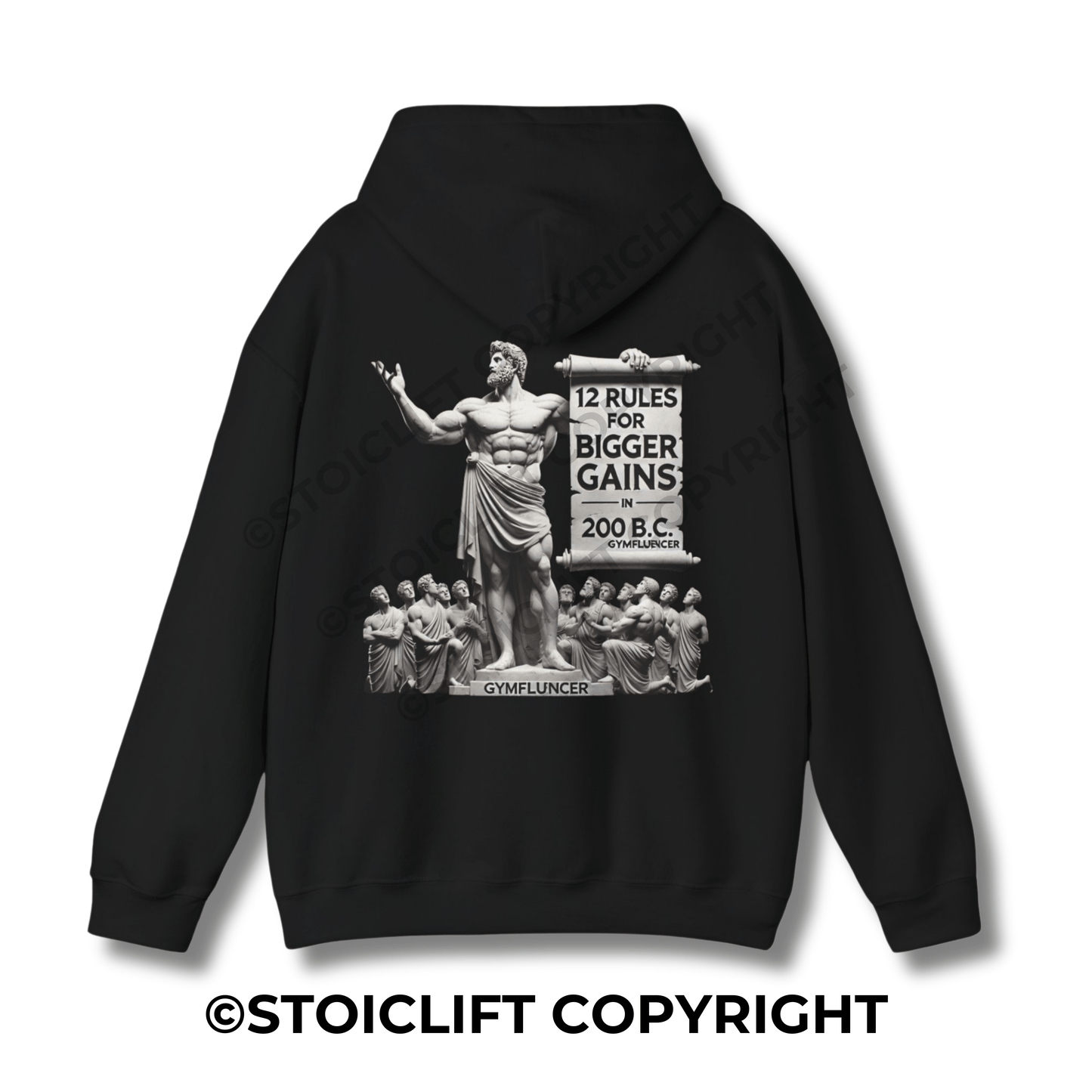 StoicLift Heavy Blend Hoodie - "12 rules for bigger gains."