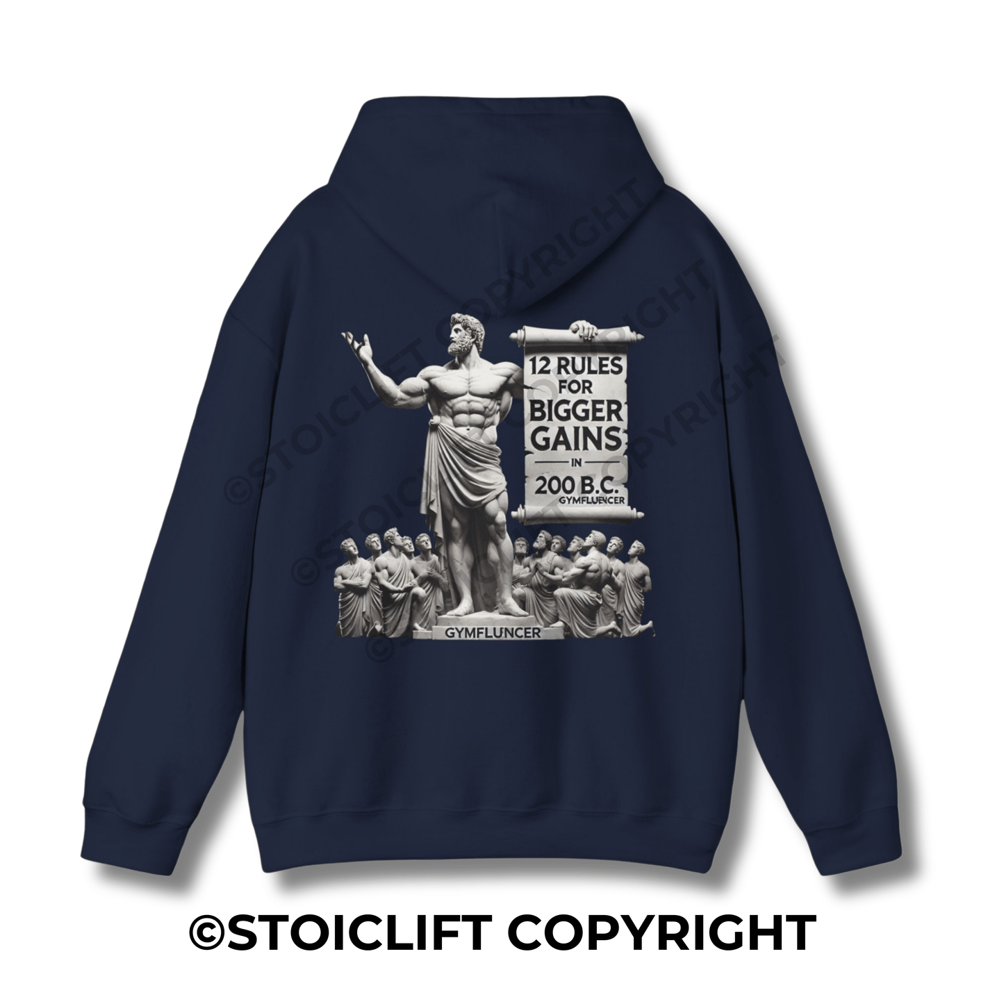 StoicLift Heavy Blend Hoodie - "12 rules for bigger gains."