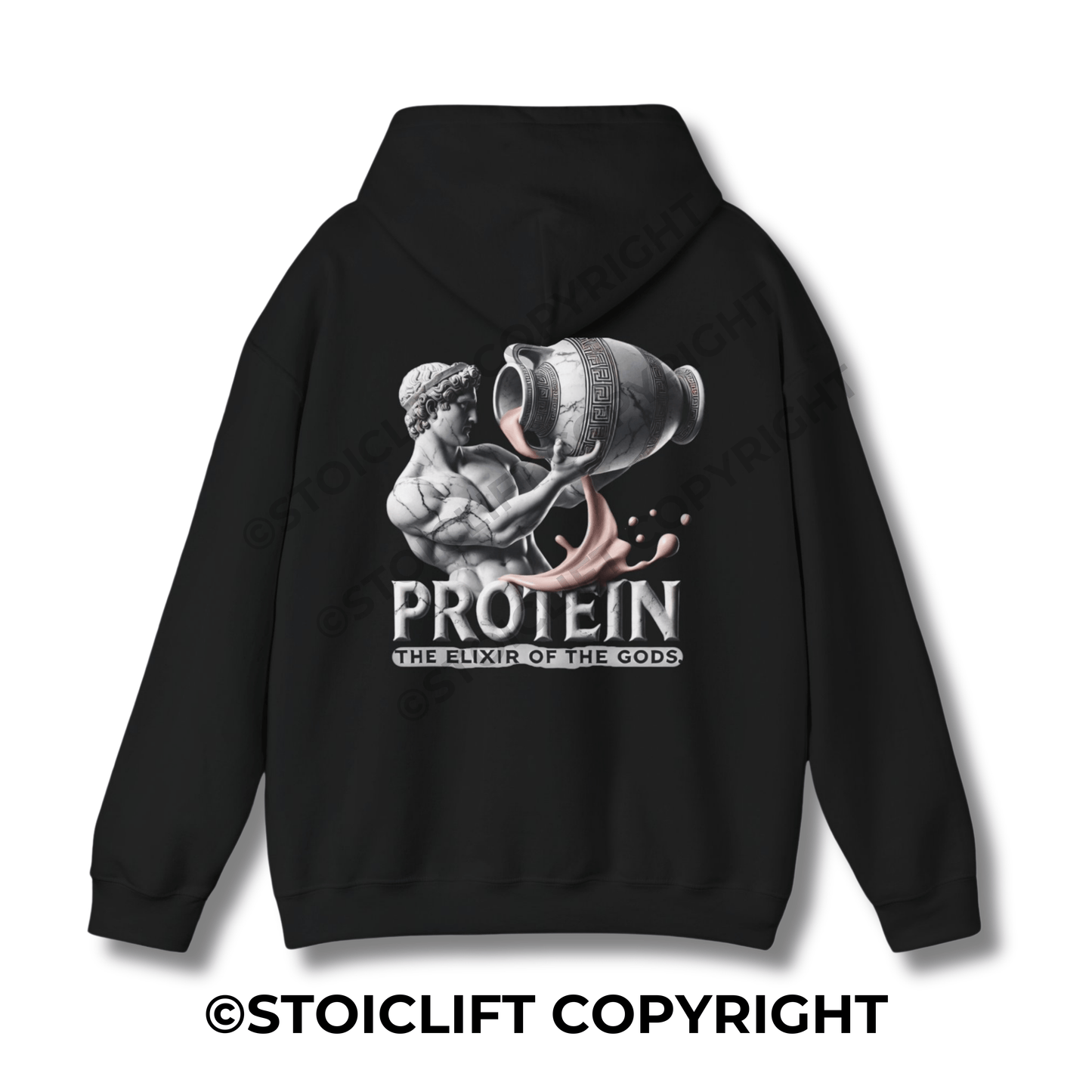 StoicLift Heavy Blend Hoodie - "PROTEIN. THE ELIXIR OF THE GODS."