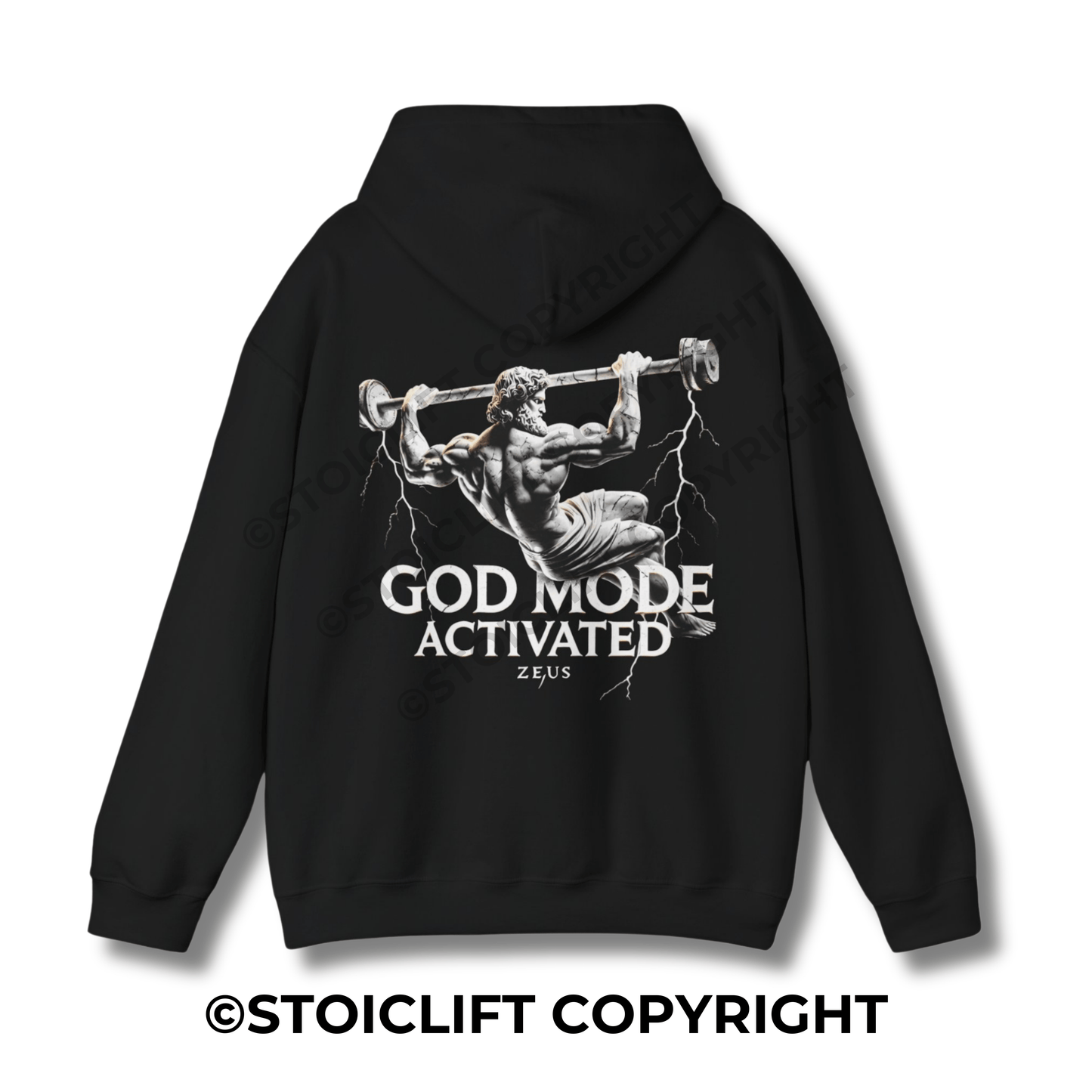 StoicLift Heavy Blend Hoodie - "GOD mode activated."