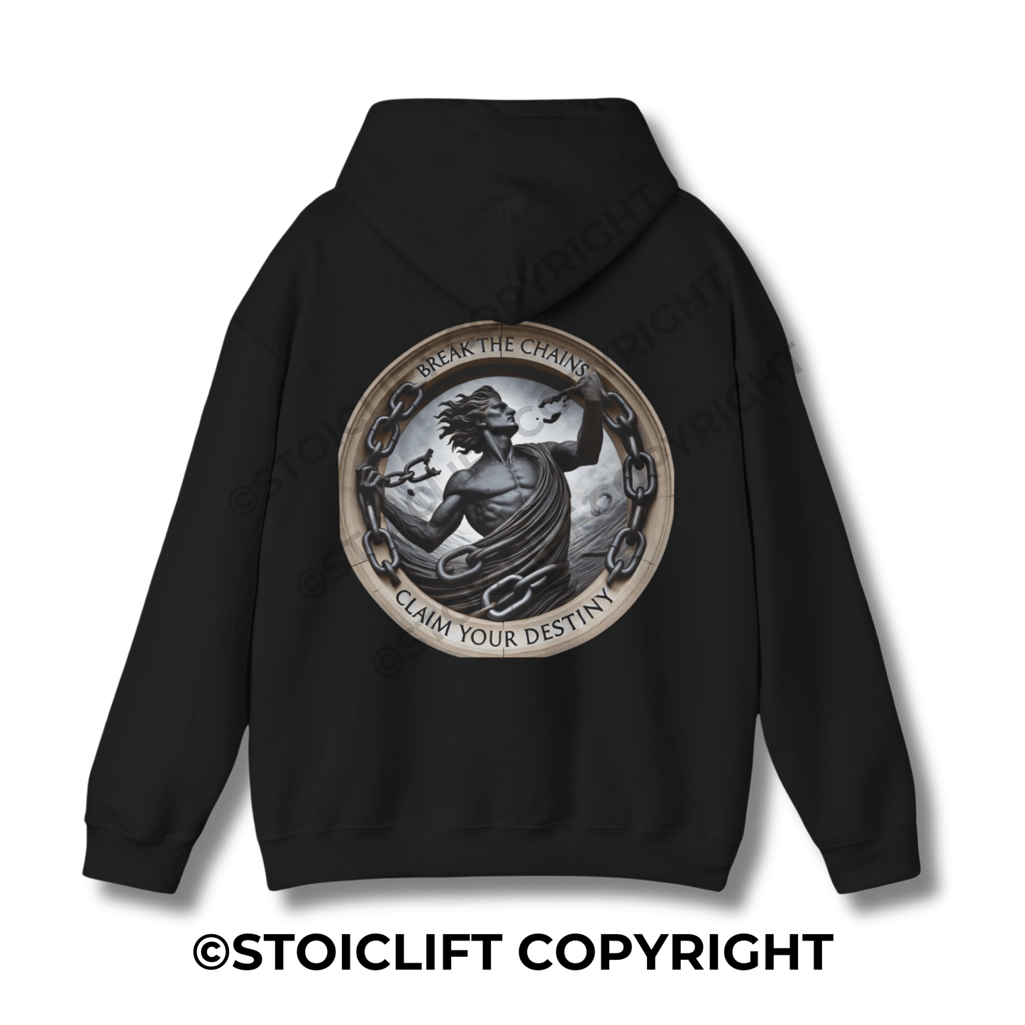 StoicLift Heavy Blend Hoodie - "Break the chains, claim your destiny."