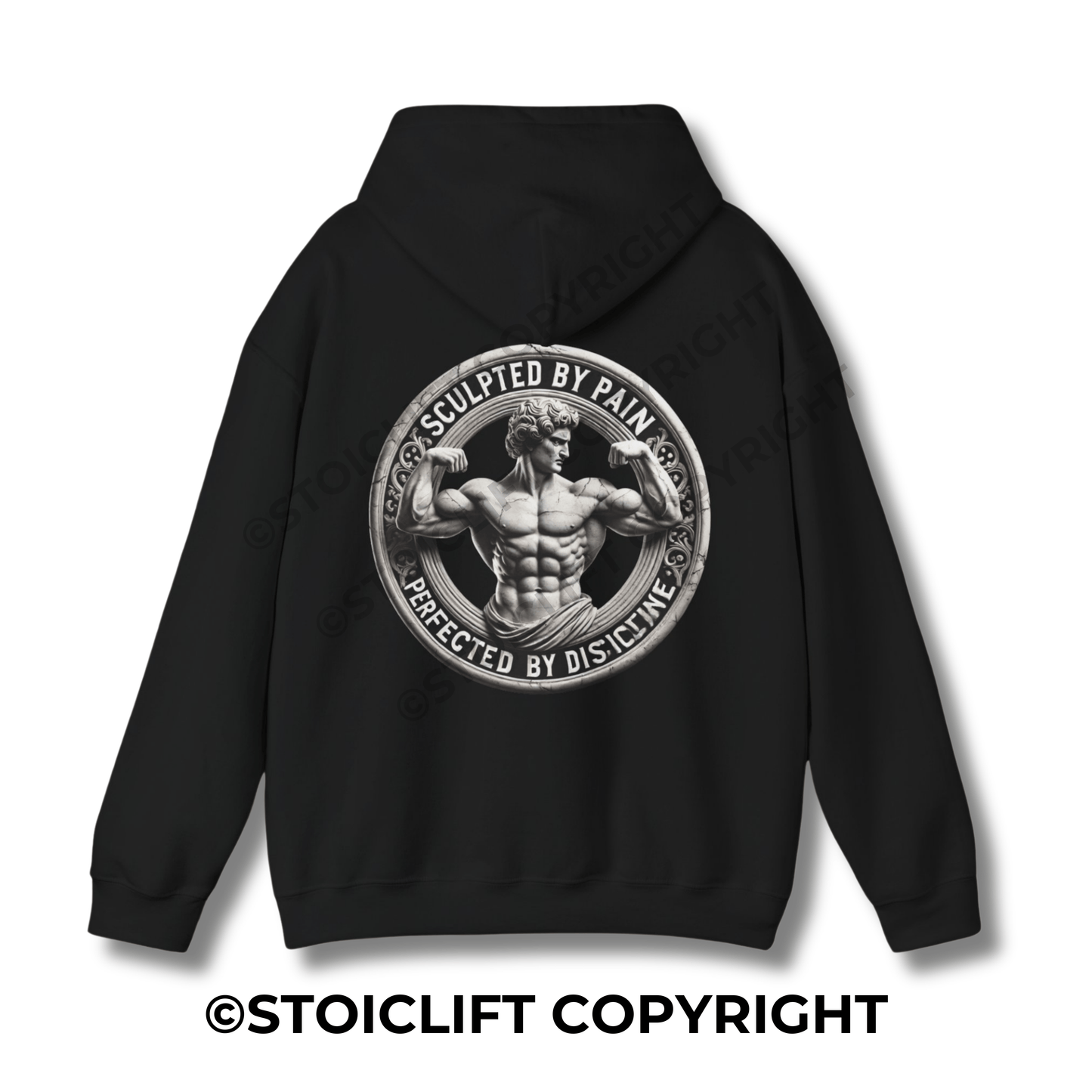 StoicLift Heavy Blend Hoodie - "Sculpted by pain, perfected by discipline."