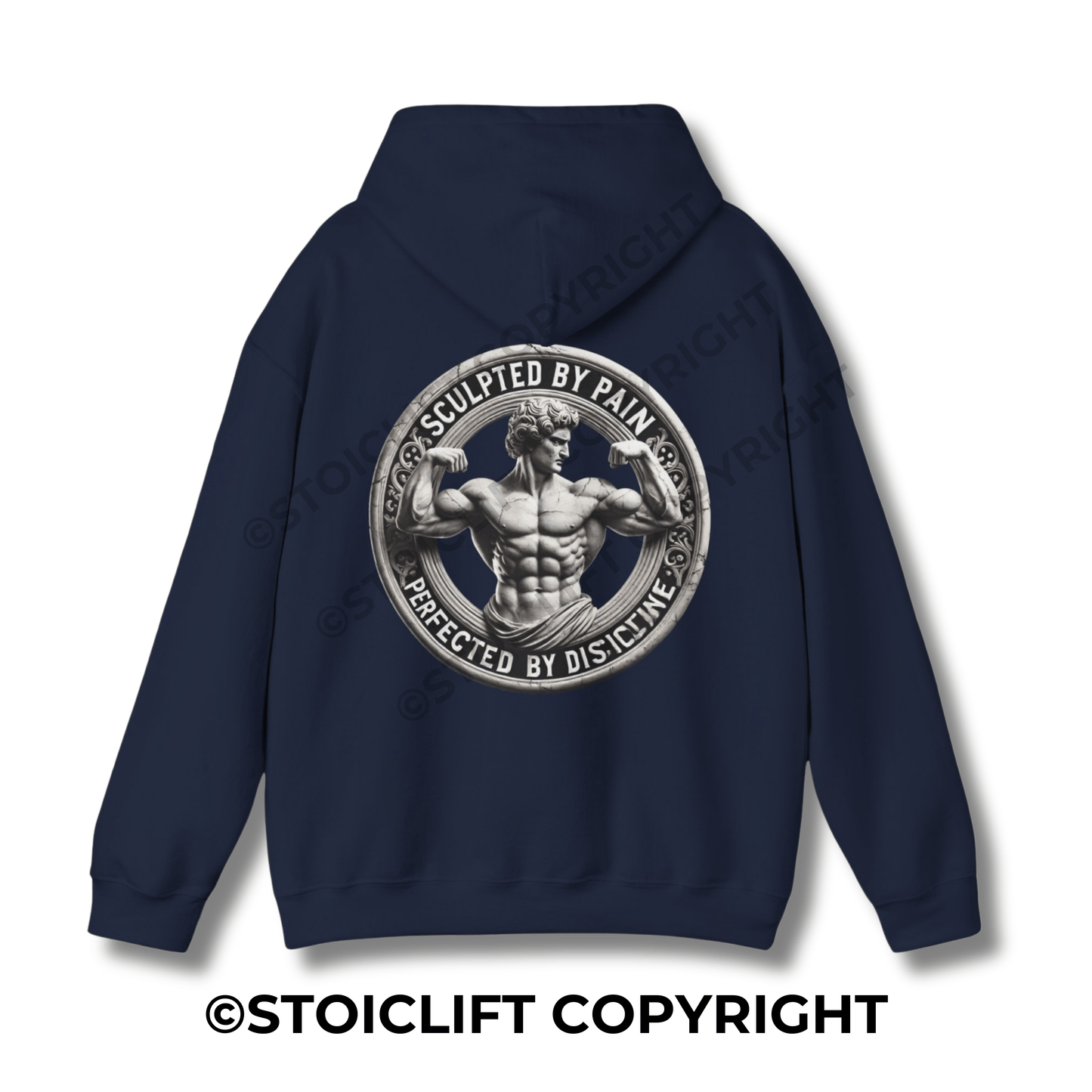 StoicLift Heavy Blend Hoodie - "Sculpted by pain, perfected by discipline."
