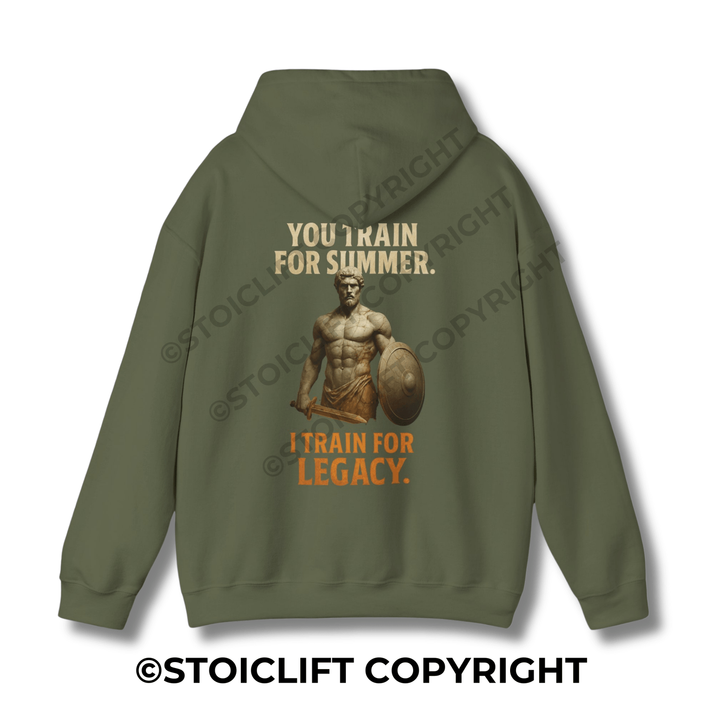 StoicLift Heavy Blend Hoodie - "You train for summer, I train for legacy."