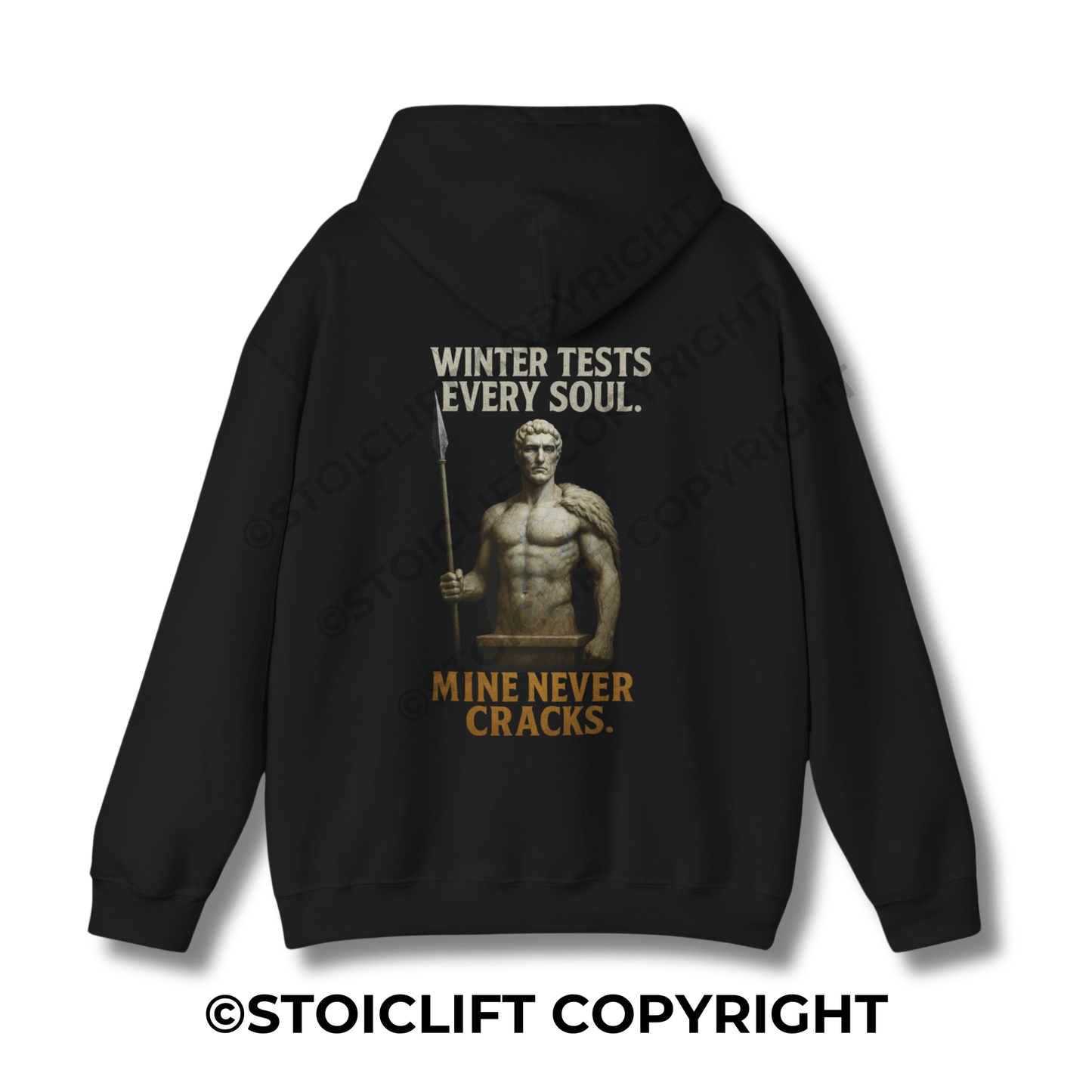 StoicLift Heavy Blend Hoodie - "Winter test every souls. Mine never cracks."