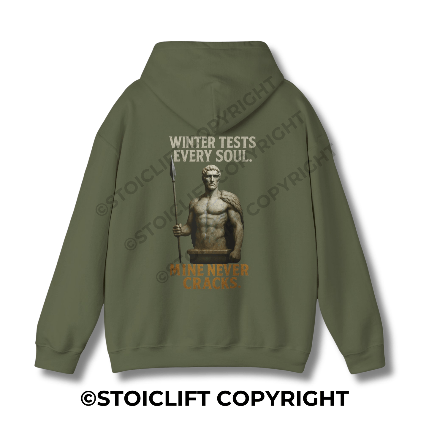 StoicLift Heavy Blend Hoodie - "Winter test every souls. Mine never cracks."