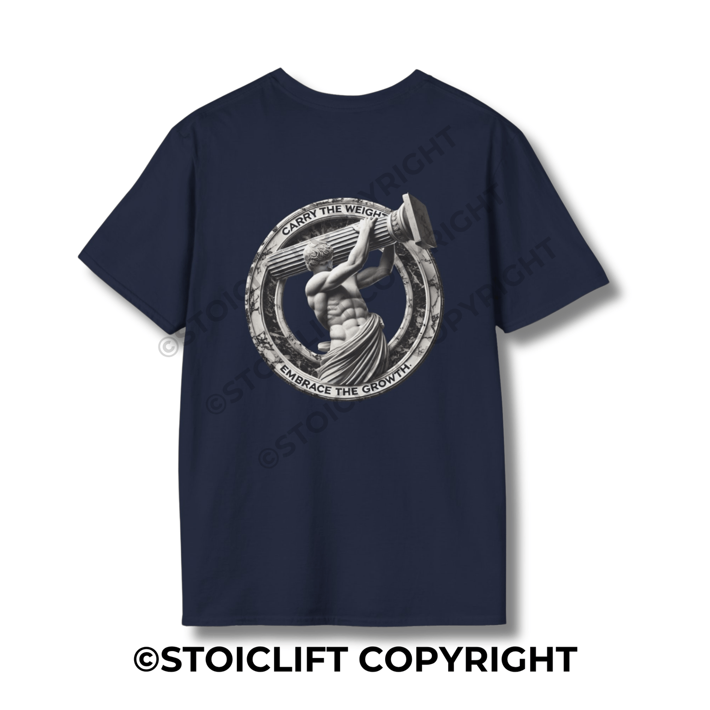 StoicLift Unisex Softstyle T-Shirt – "Carry the weight, embrace the growth."