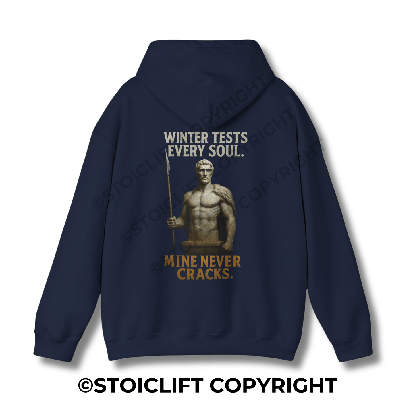 StoicLift Heavy Blend Hoodie - "Winter test every souls. Mine never cracks."
