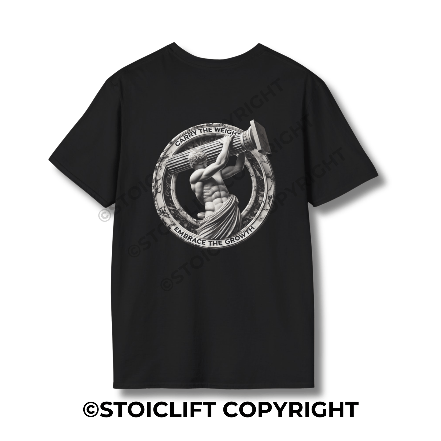 StoicLift Unisex Softstyle T-Shirt – "Carry the weight, embrace the growth."