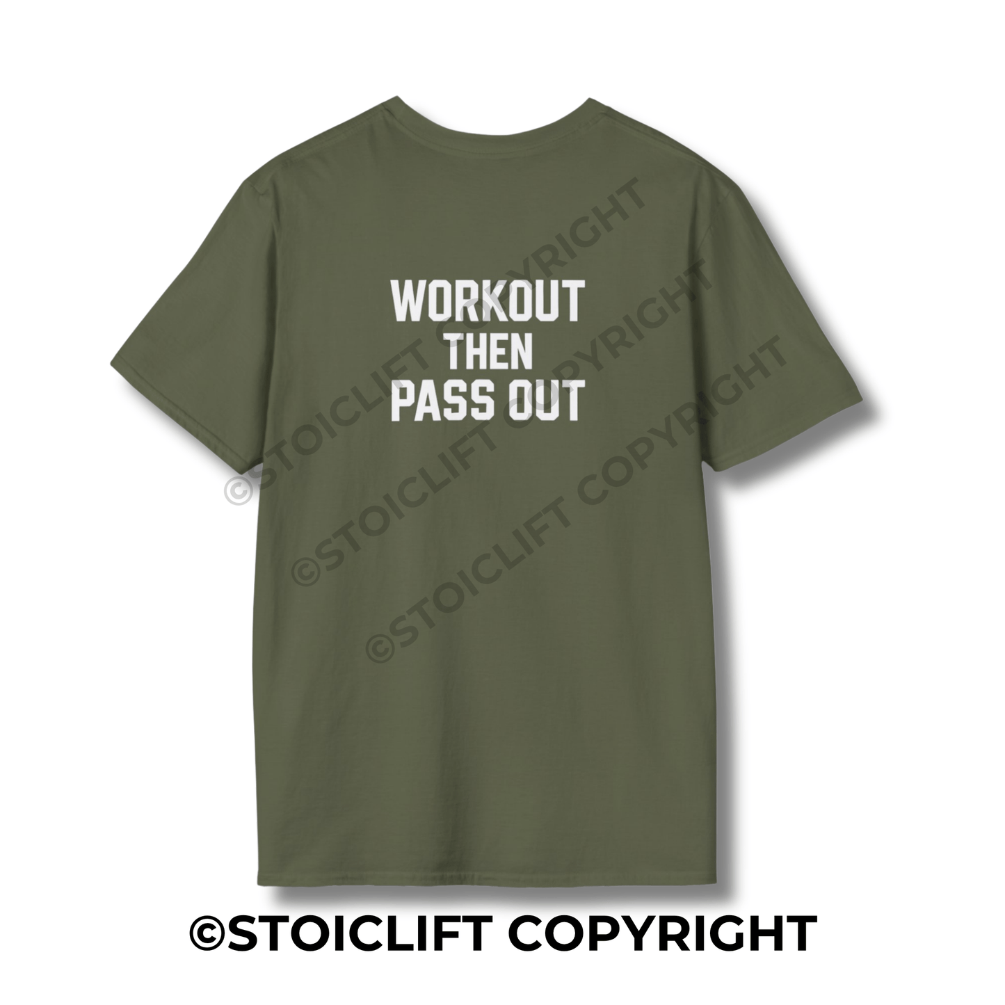 StoicLift Unisex Softstyle T-Shirt – "Workout then pass out."