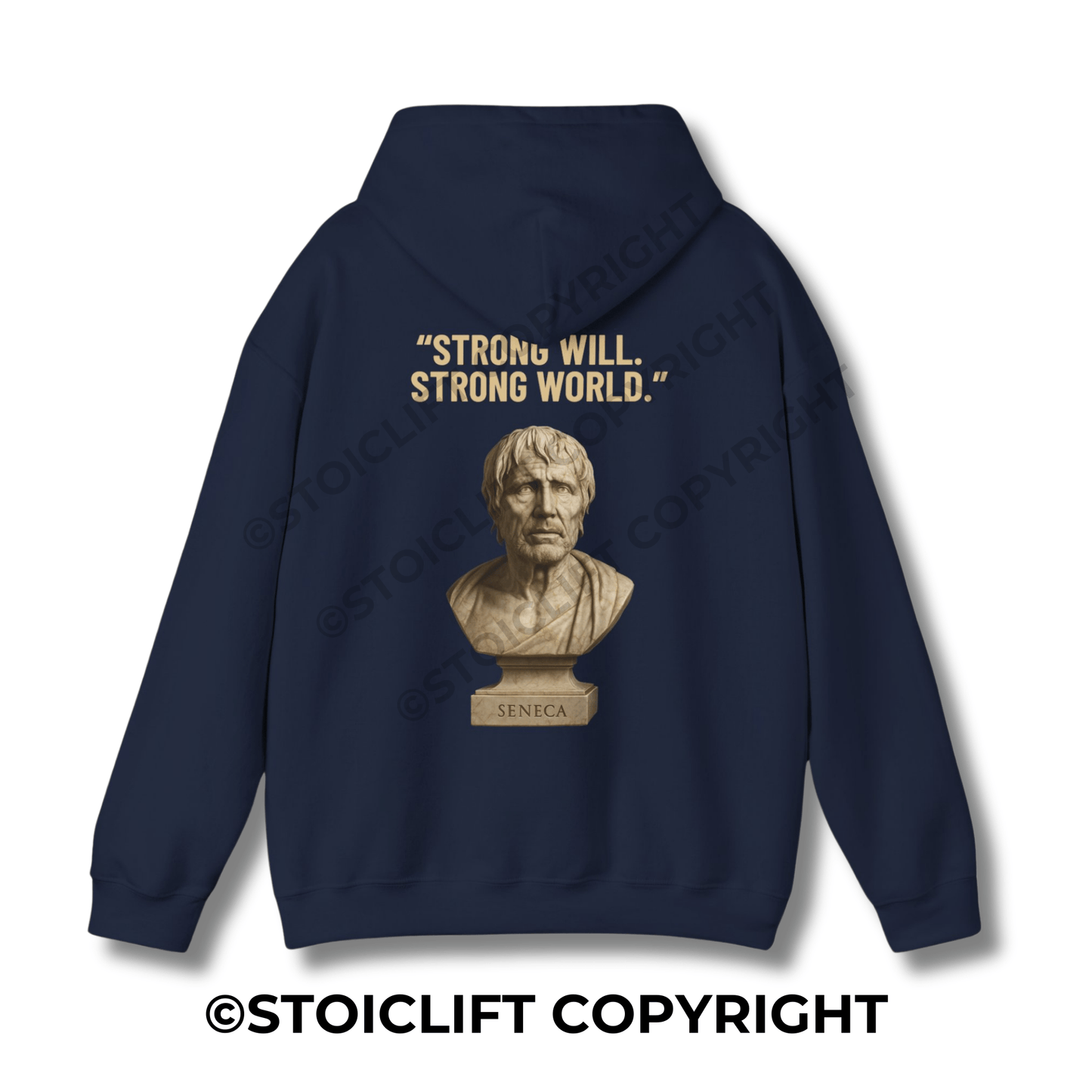 StoicLift Heavy Blend Hoodie - "Strong will. Strong world."