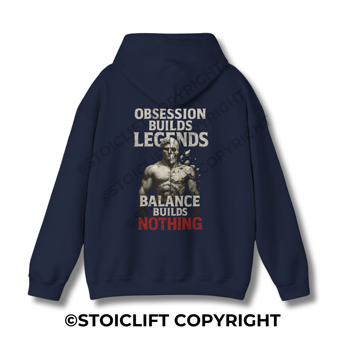 StoicLift Heavy Blend Hoodie - "Obsession builds legends, balance builds nothing."