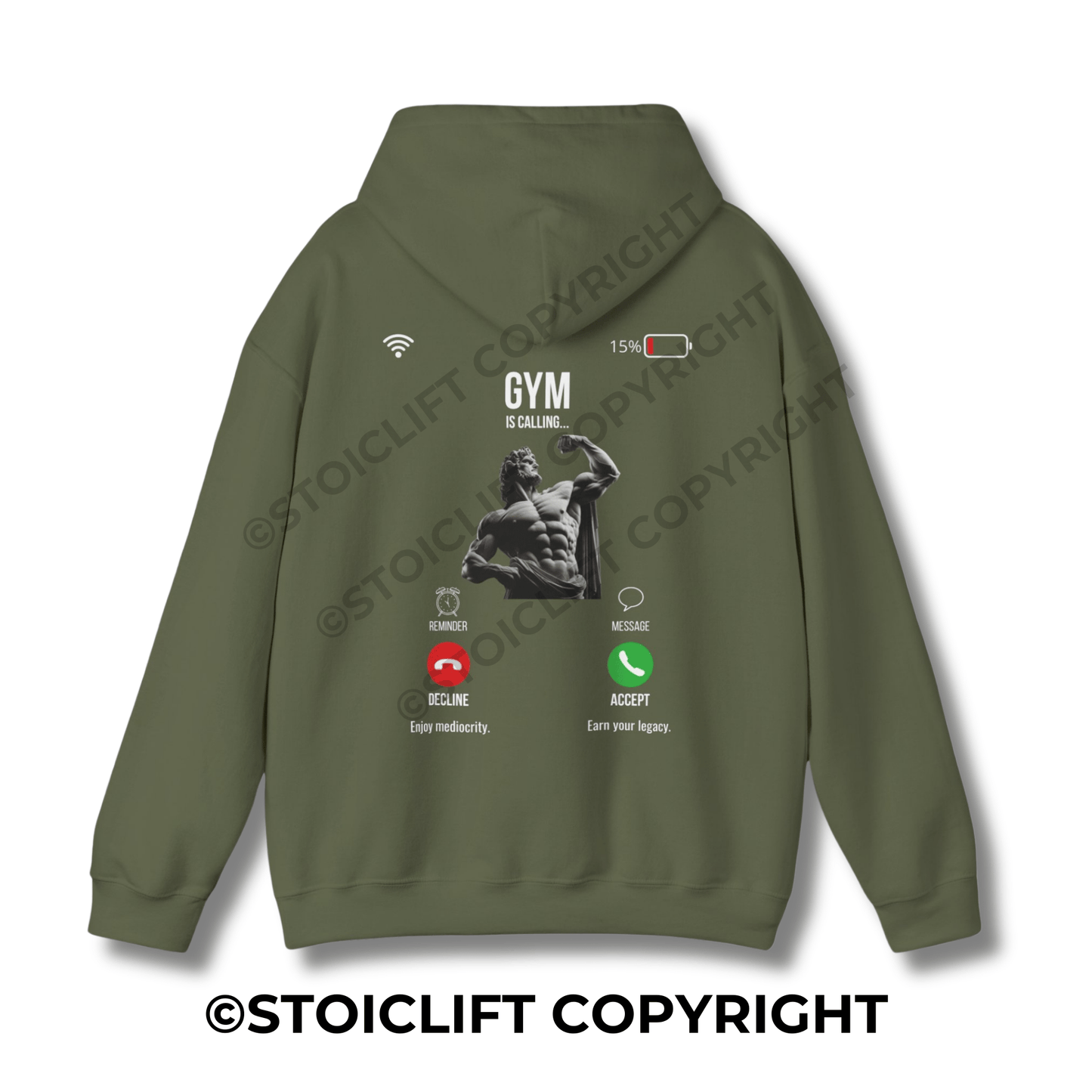 StoicLift Heavy Blend Hoodie - "Gym is calling..."