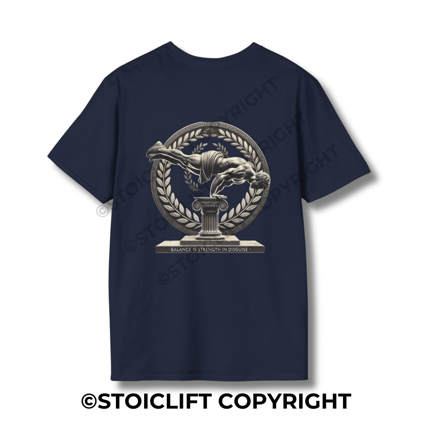 StoicLift Unisex Softstyle T-Shirt – "Balance is strength in disguise."