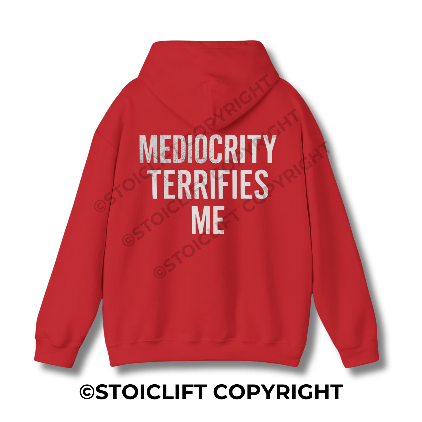 StoicLift Heavy Blend Hoodie - "Mediocrity terrifies me."