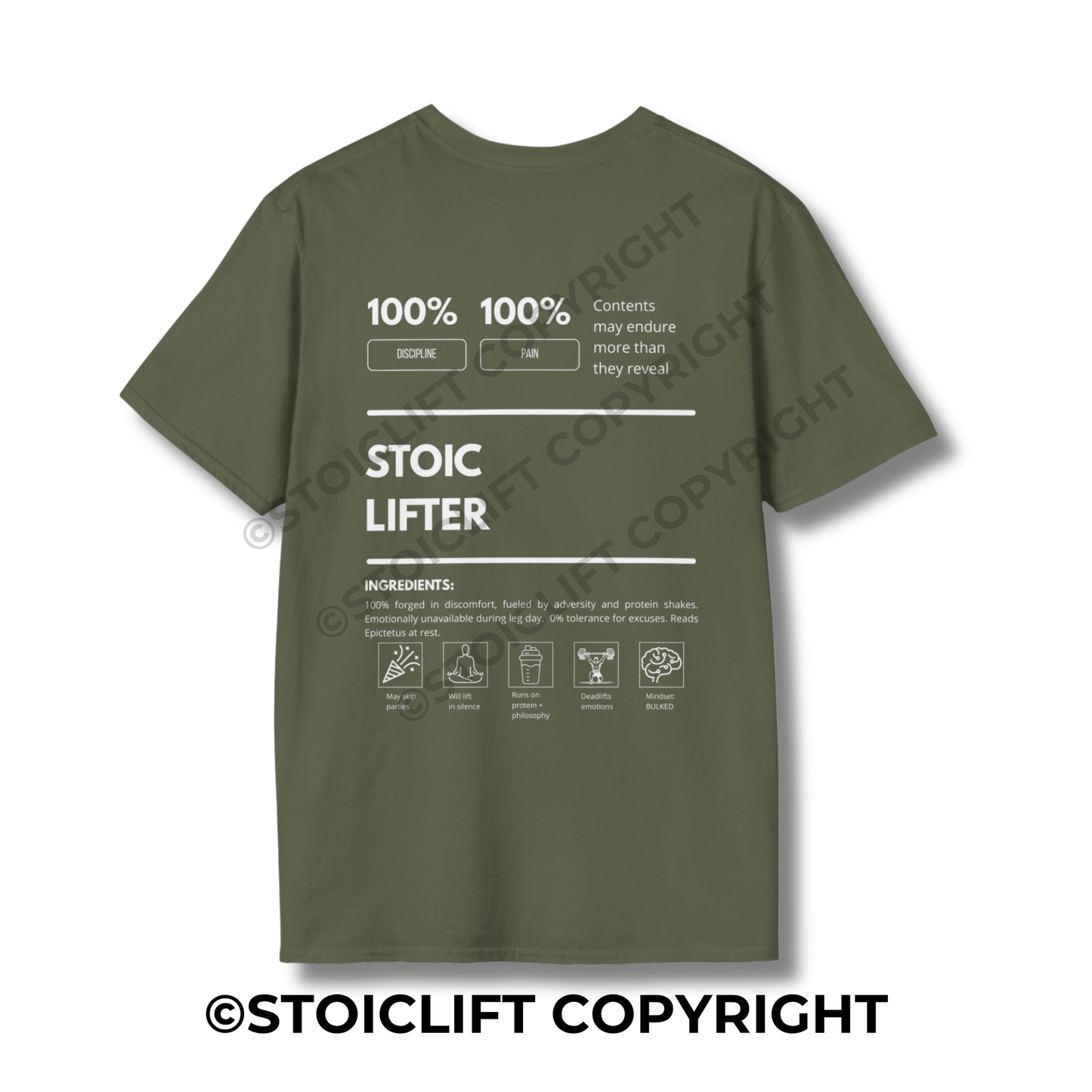 StoicLift Unisex Softstyle T-Shirt – "STOIC LIFTER"