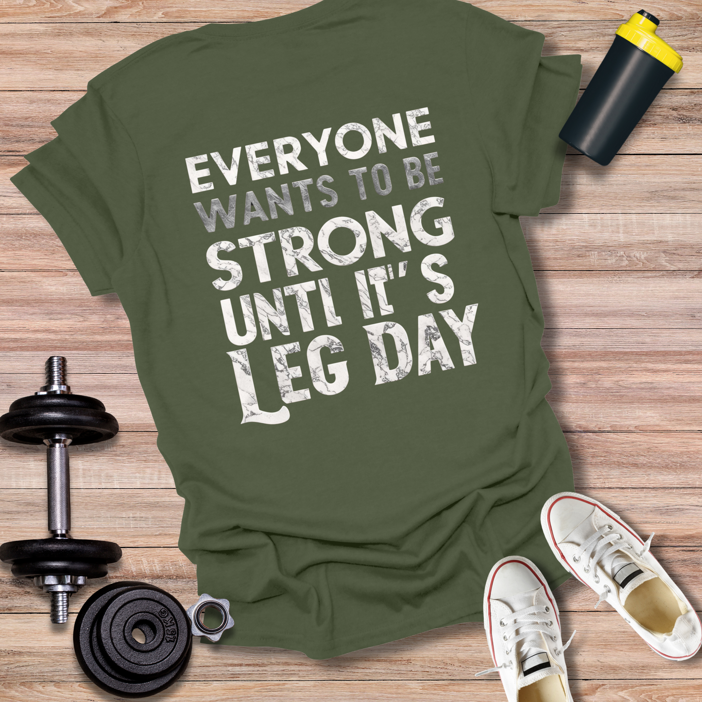 StoicLift Unisex Softstyle T-Shirt – "Everyone wants to be strong until it's leg day."