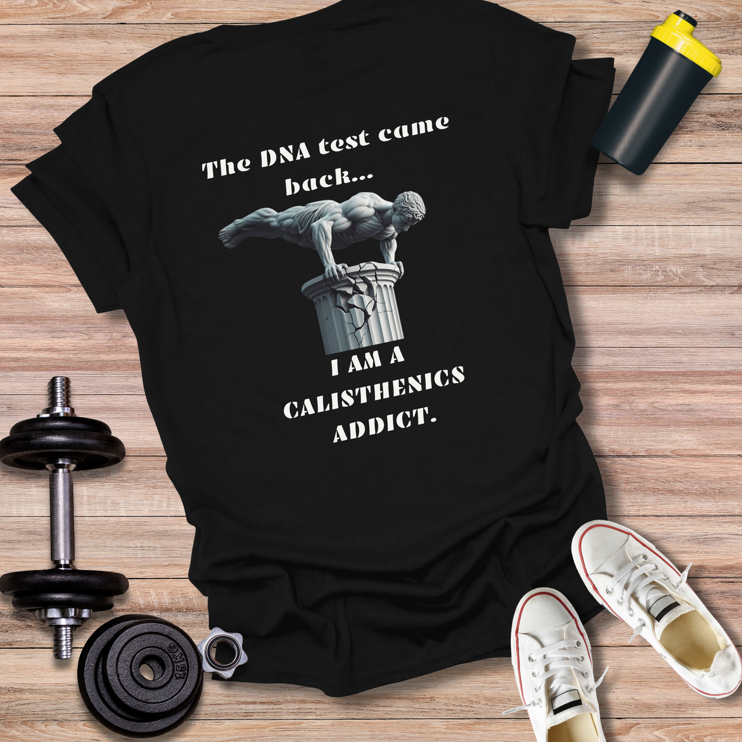 StoicLift Unisex Softstyle T-Shirt – "DNA test came back... I am a calisthenics addict."