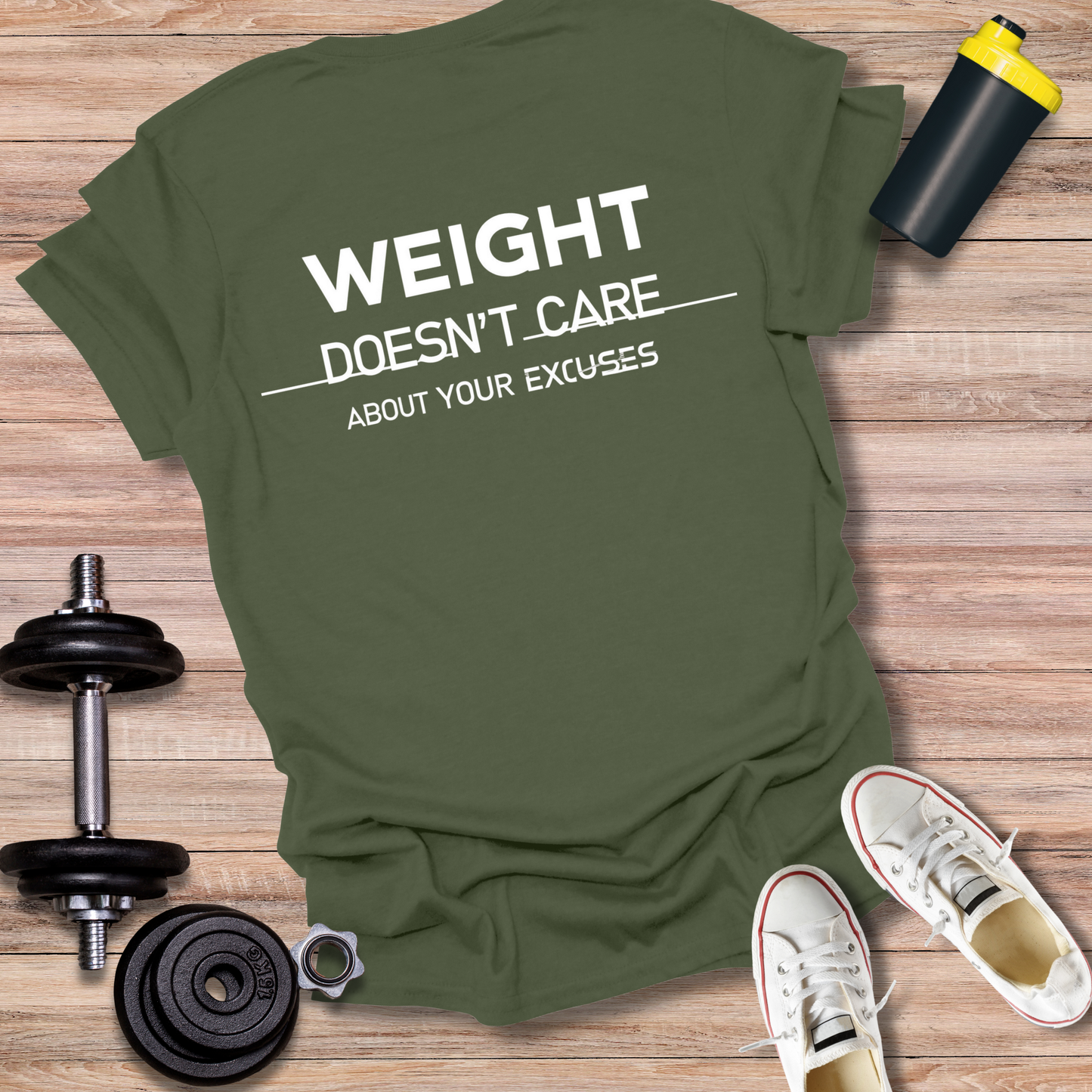 StoicLift Unisex Softstyle T-Shirt – "Weight doesn't care about your excuses."