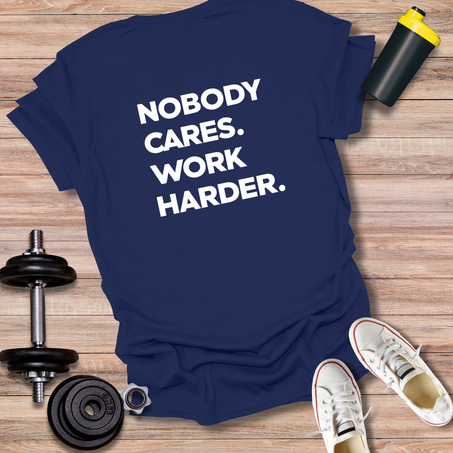 StoicLift Unisex Softstyle T-Shirt – "Nobody cares. Work harder."