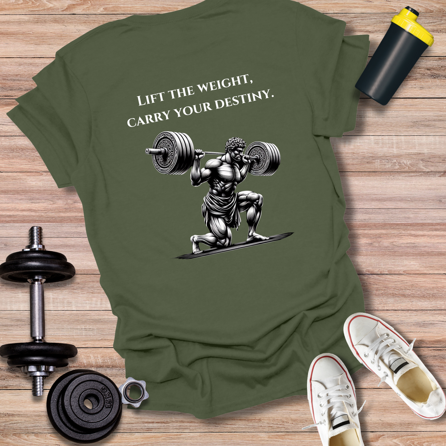 StoicLift Unisex Softstyle T-Shirt – "Lift the weight, carry your destiny."