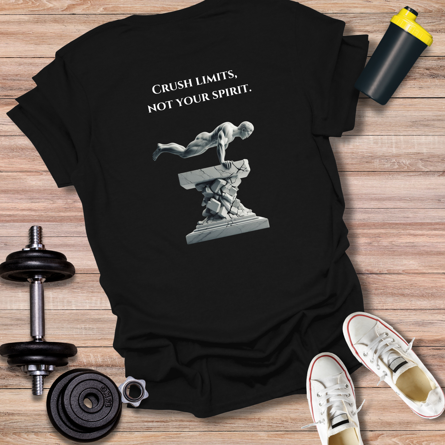 StoicLift Unisex Softstyle T-Shirt – "Crush limits, not your spirit."