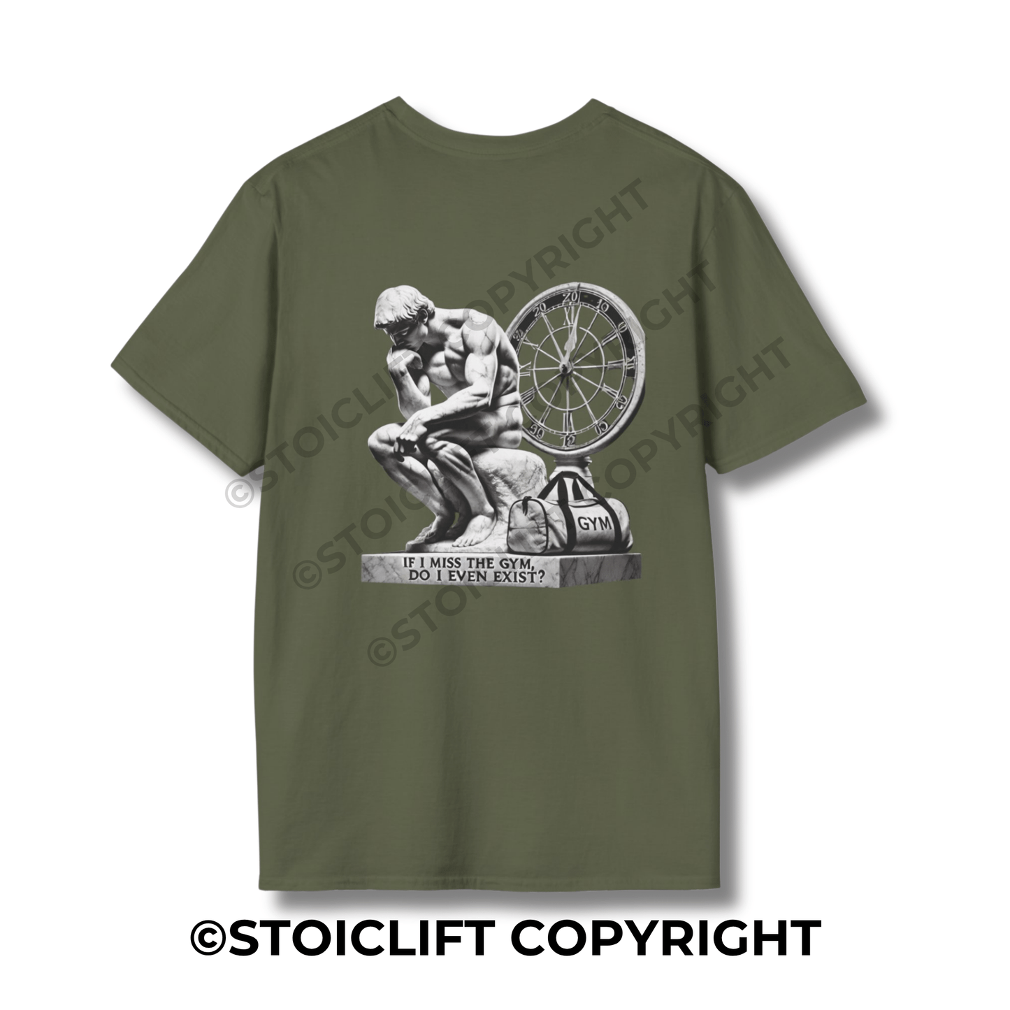 StoicLift Unisex Softstyle T-Shirt – "If I miss the gym, do I even exist?"