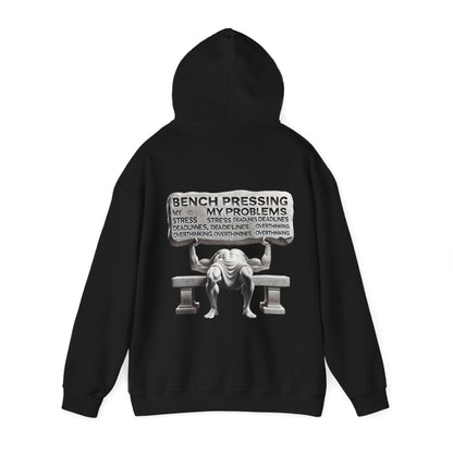 StoicLift Heavy Blend Hoodie - "Bench pressing my problems."