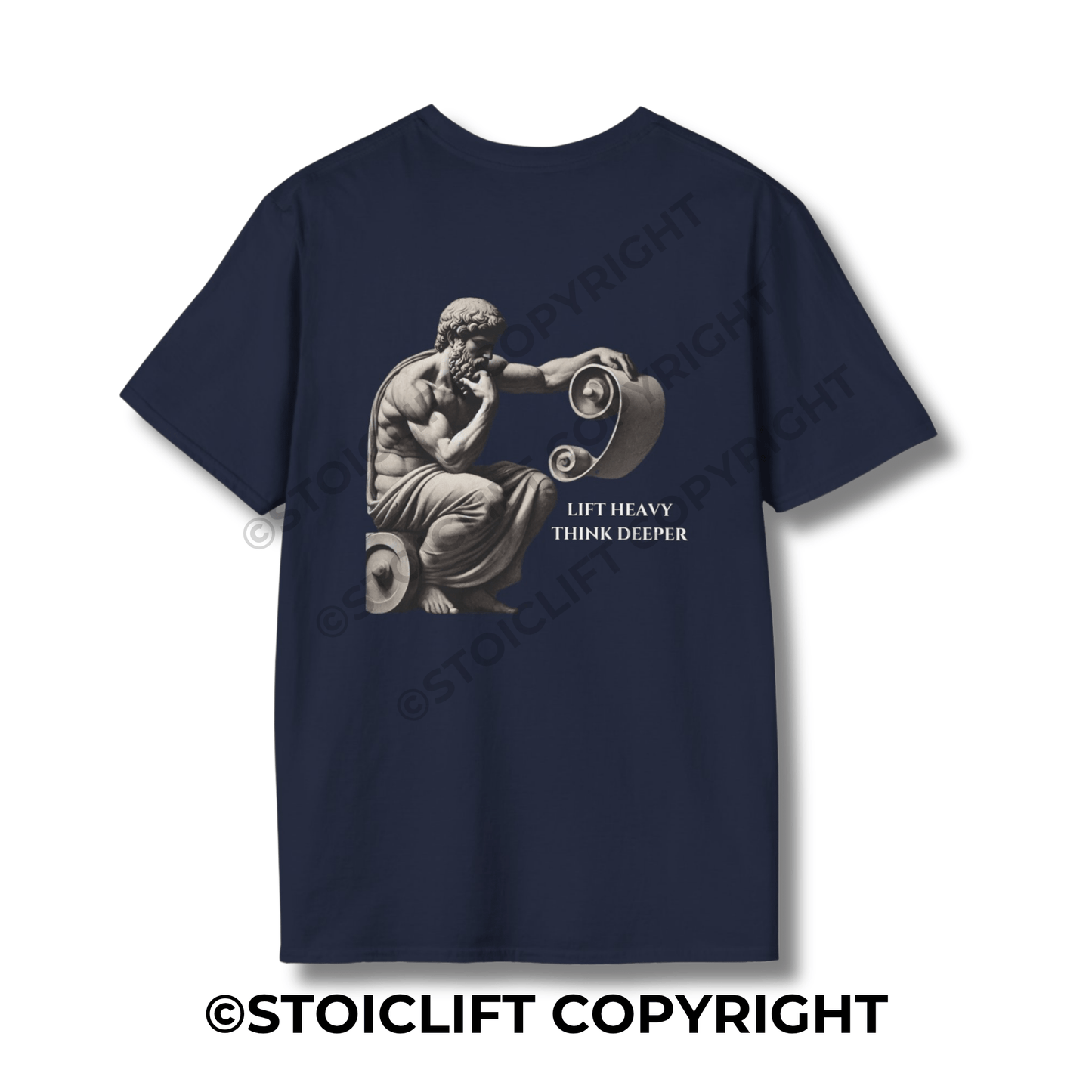 StoicLift Unisex Softstyle T-Shirt – "Lift heavy, think deeper."