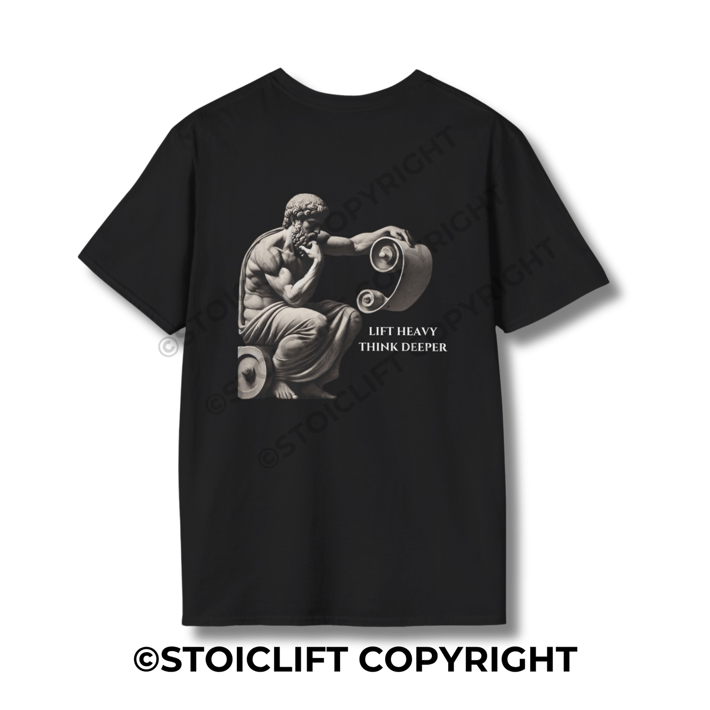 StoicLift Unisex Softstyle T-Shirt – "Lift heavy, think deeper."
