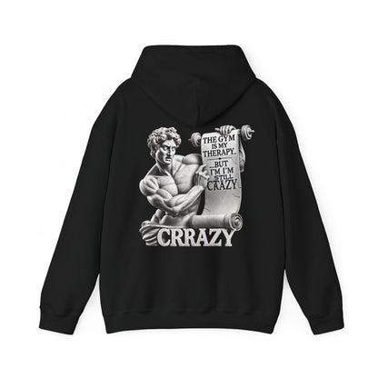 StoicLift Heavy Blend Hoodie - "The gym is my therapy, but I'm still crazy."