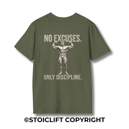 "NO EXCUSES, ONLY DISCIPLINE" – T-Shirt