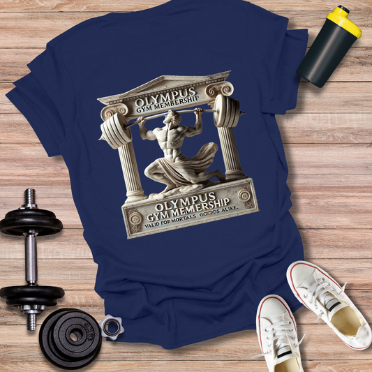 StoicLift Unisex Softstyle T-Shirt – "Olympus Gym Membership."