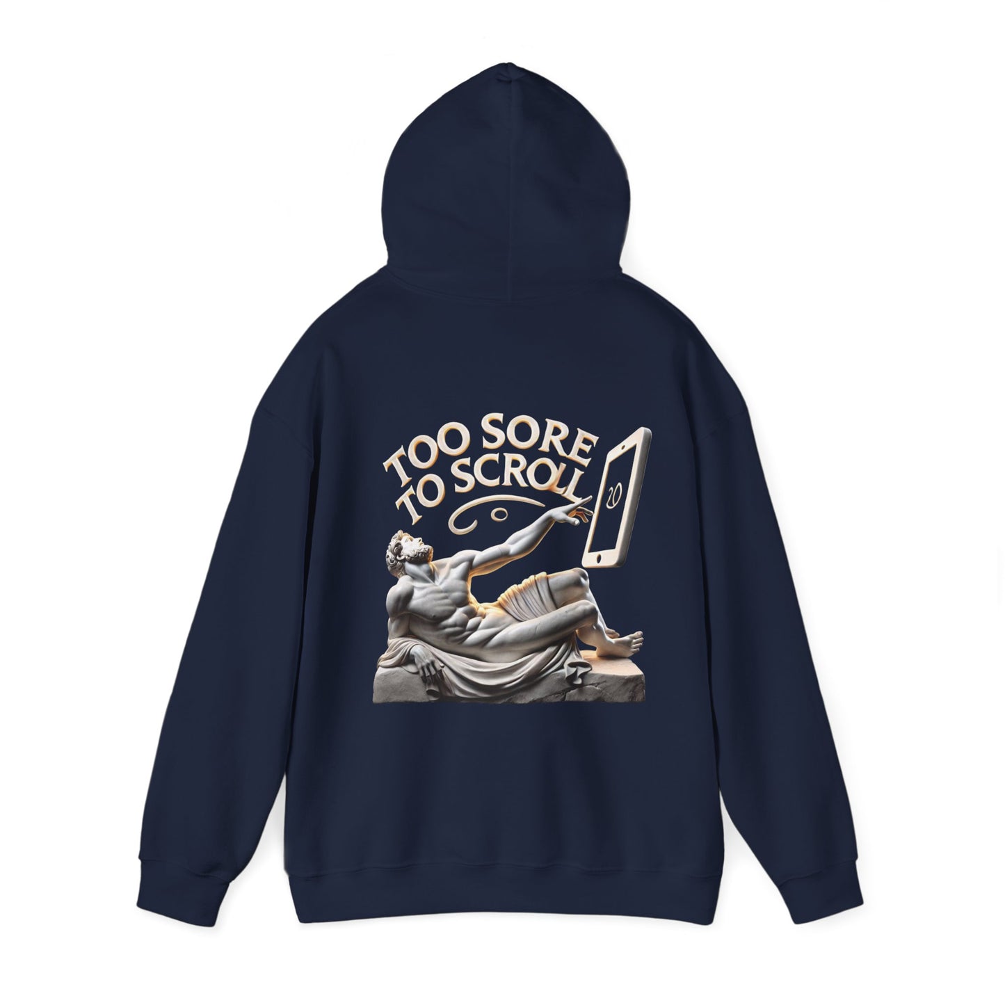 StoicLift Heavy Blend Hoodie - "Too sore to scroll."