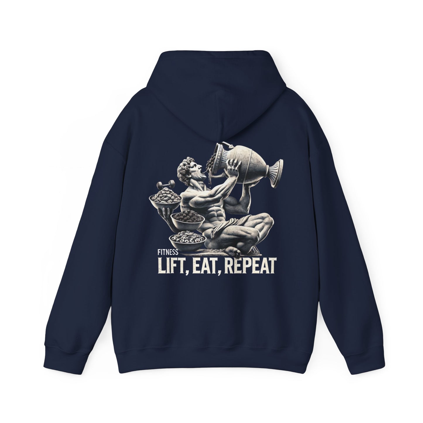 StoicLift Heavy Blend Hoodie - "Lift, Eat, Repeat."