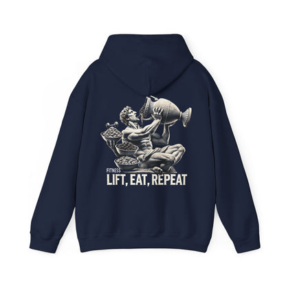 StoicLift Heavy Blend Hoodie - "Lift, Eat, Repeat."