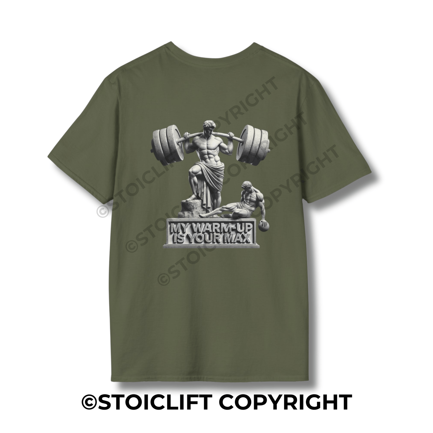 StoicLift Unisex Softstyle T-Shirt – "My warm-up is your max."
